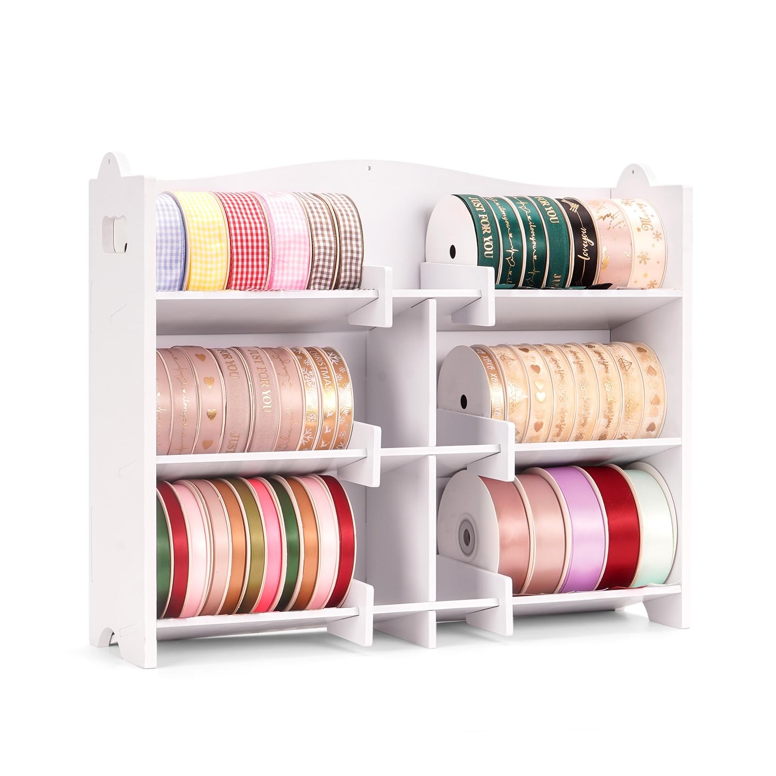 Stackable Small Ribbon Storage Organizer Rack Wall Mount Holder for 4 Inch