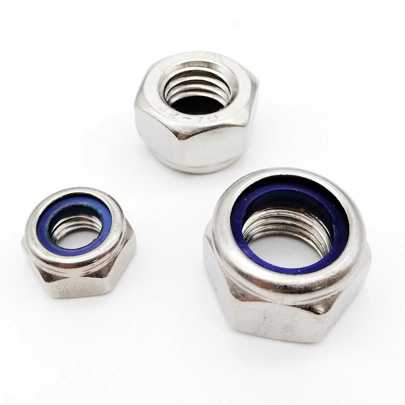 M2-M5 Hex Hexagon Nylon Insert Lock Nut Self–locking Nylock Locknut