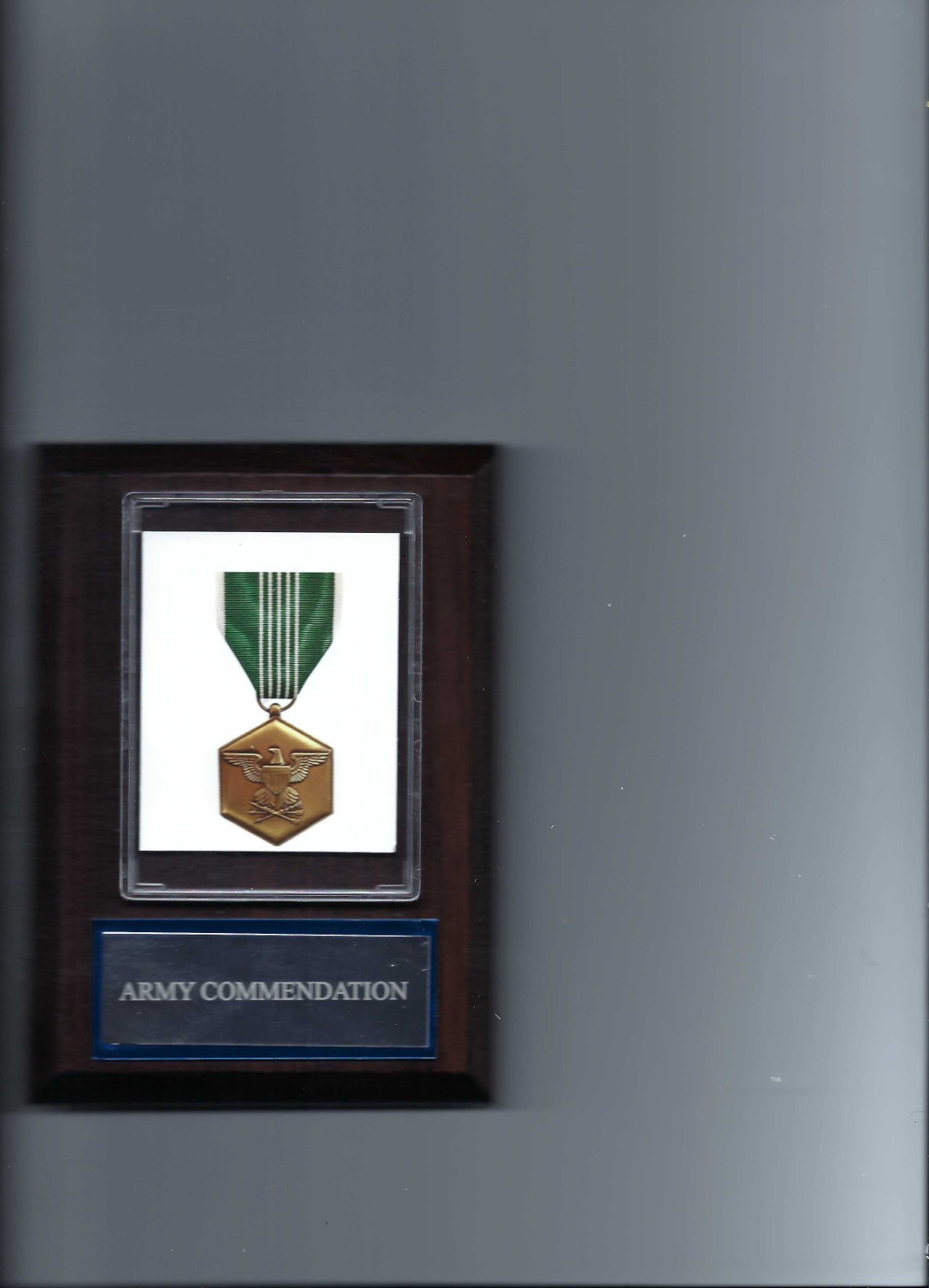 ARMY COMMENDATION PLAQUE USA MILITARY PHOTO PLAQUE US ARMY UNITED STATES AWARD
