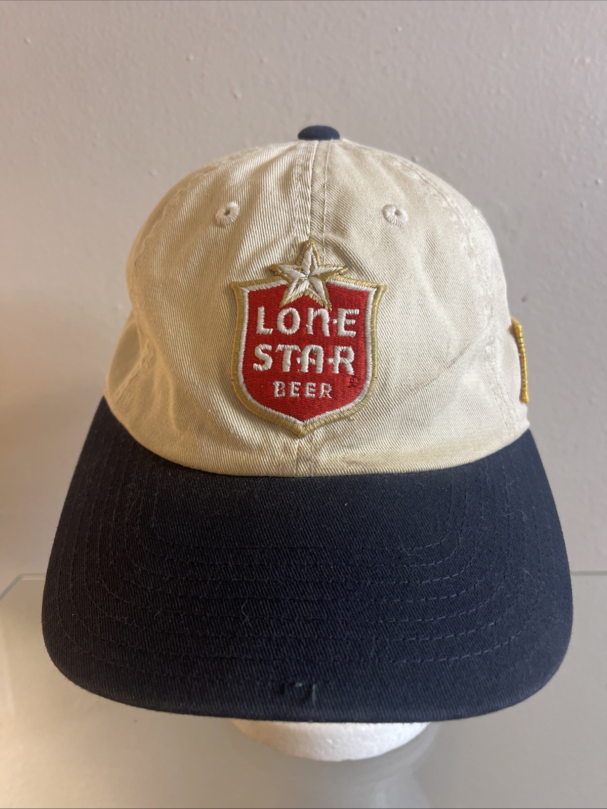 Lone Star Black And White Adjustable Strapback Hat White