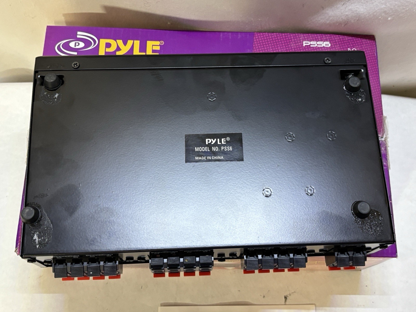 Pyle PSS6 High Power Stereo Speaker Selector 100W per Channel + Instructions Box