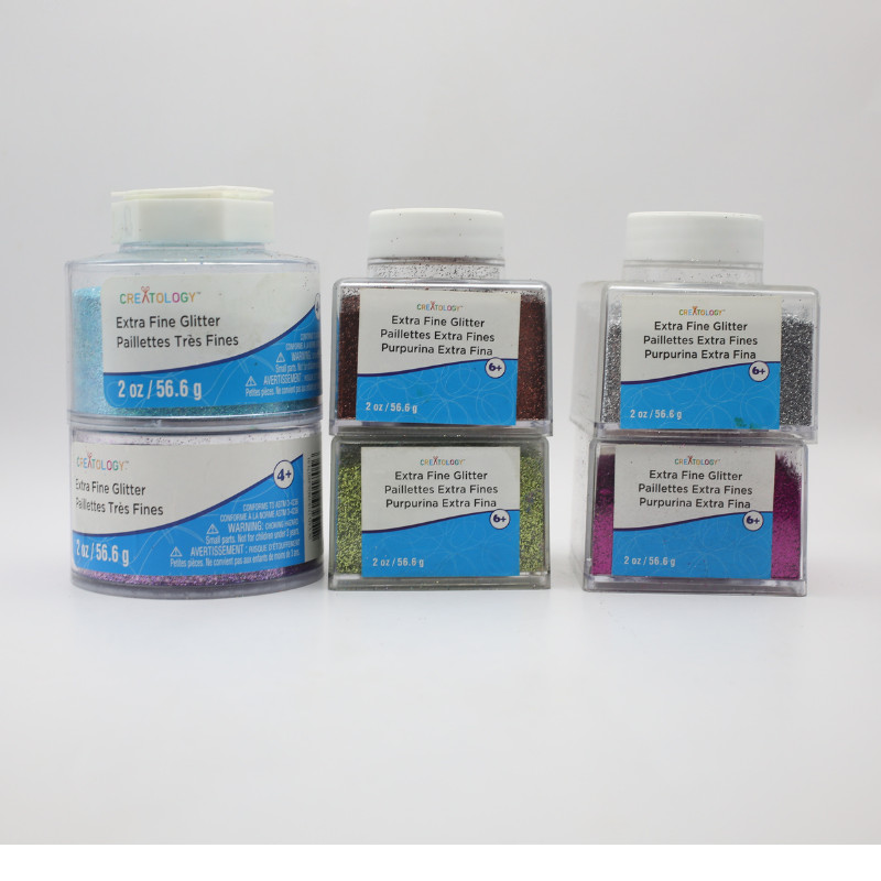 Set of 6 Creatology Extra Fine Glitter 2oz Bottles - Opened more than 3/4 full