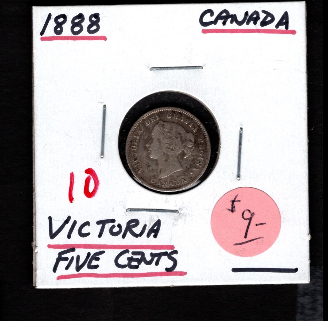 1888 Canada- Victoria Five Cents