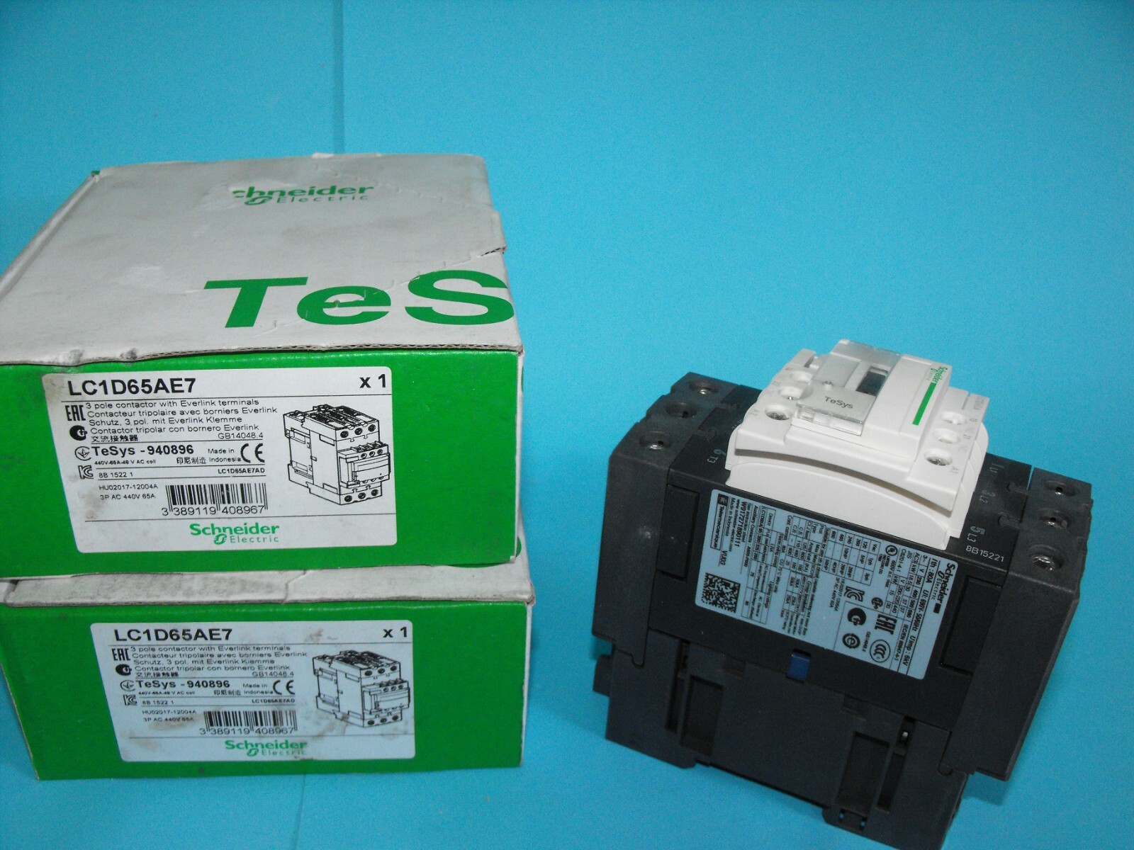 Schneider Electric.TELEMECANIQUE.LC1D65AE7.(LOT 3PCS).65A,48V,AC.940896.NEW
