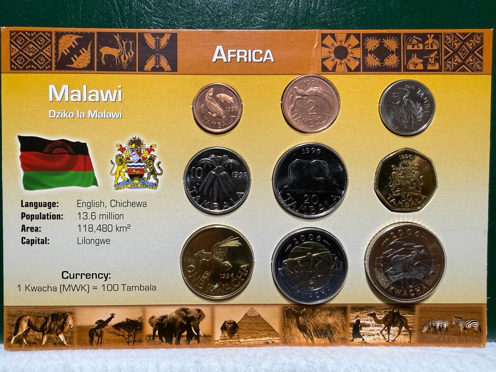 Littleton World Coin Set - Malawi 9 coins