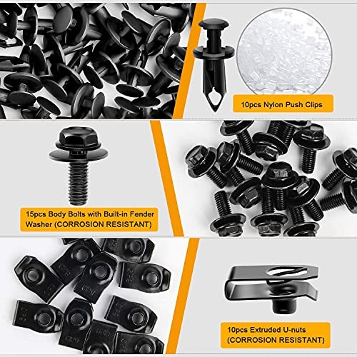 GRC-70 35PCS Engine Under Cover Splash Shield Guard Body 35PCS Extruded U-nuts