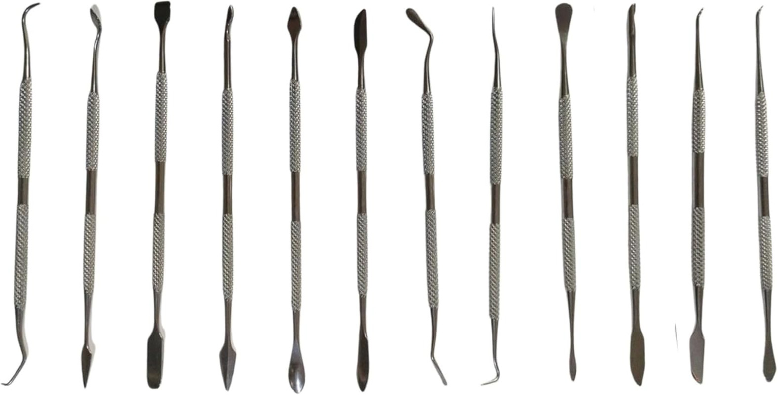 12 Piece Stainless Steel Wax Carving Tool Set Double Ended Sculpting ModelingKit