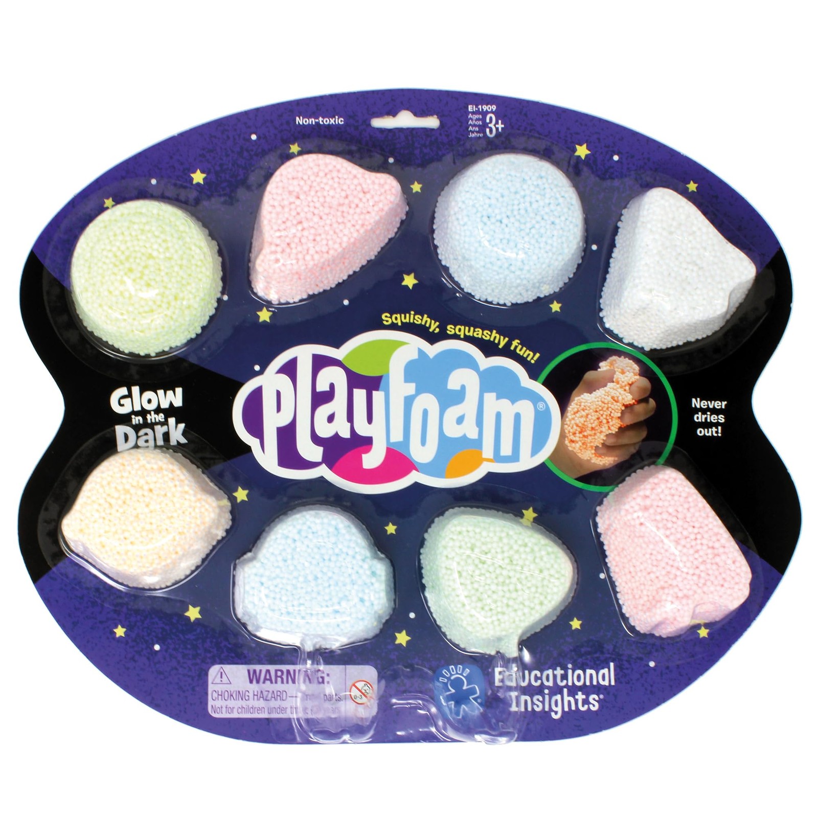 Educational Insights Playfoam Glow in the Dark 8pack, Fidget Toy & Sensory Do...
