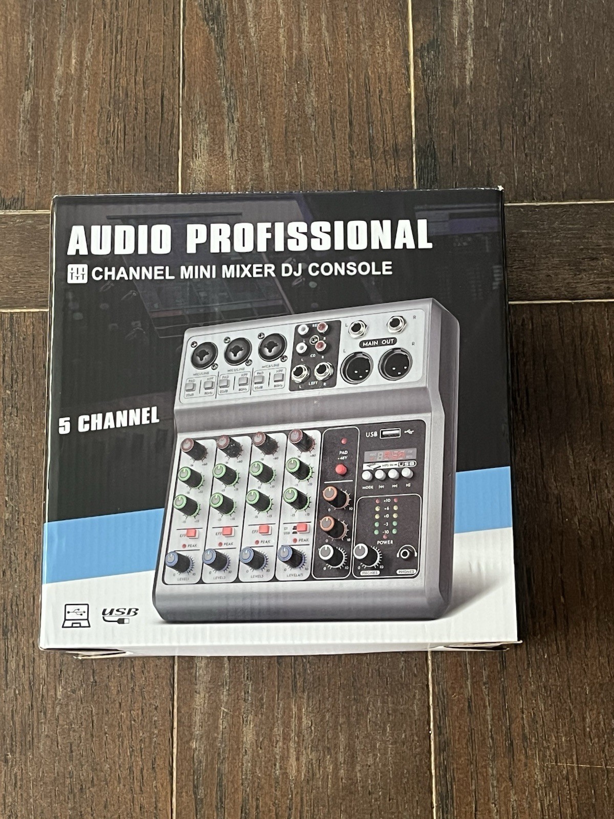 Audio Professional 5 Channel Mini Mixer DJ Console