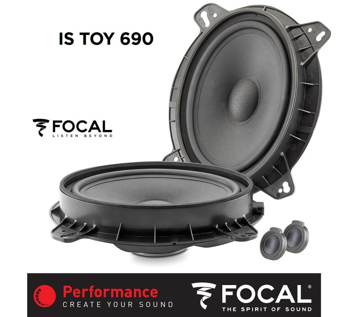 Focal IS TOY 690 Oval 6x9" Speakers Compatible with Toyota Tacoma Double Cab