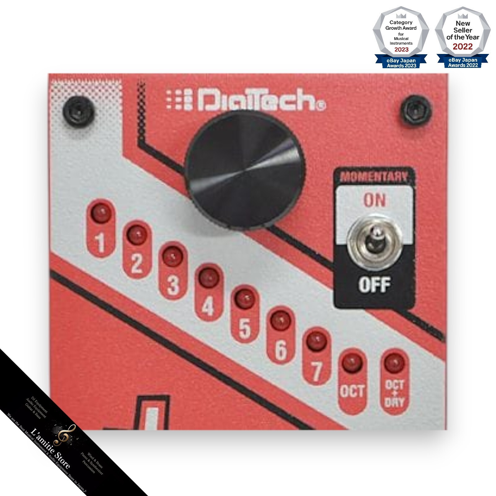 Digitech DROP Compact Polyphonic Tune Pitch Shifter Octaver JP Analog Red Used