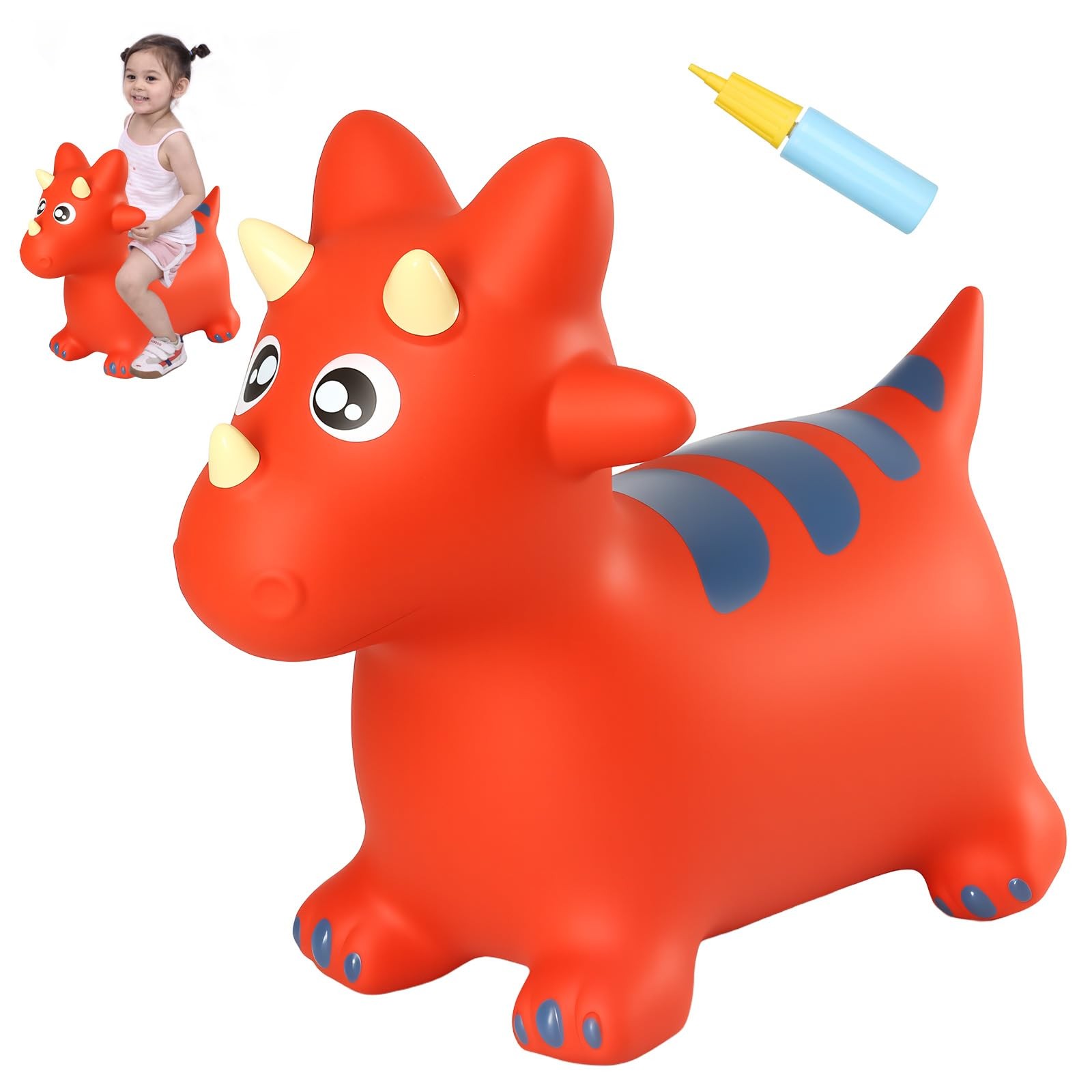 INPANY Bouncy Horse, Dinosaur Hopper Toys, Toddler Bouncing Animal, Dinosaur Par