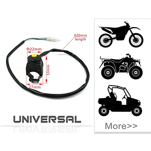 Handlebar Engine Start Switch Universal Motorcycle ATV UTV Button Yellow
