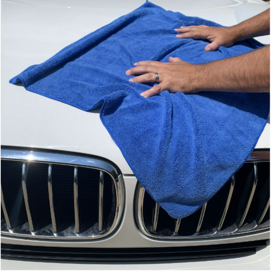 Auto Drive Large Microfiber Car Drying Towel 6SQFT, Super Absorbent, Blue..