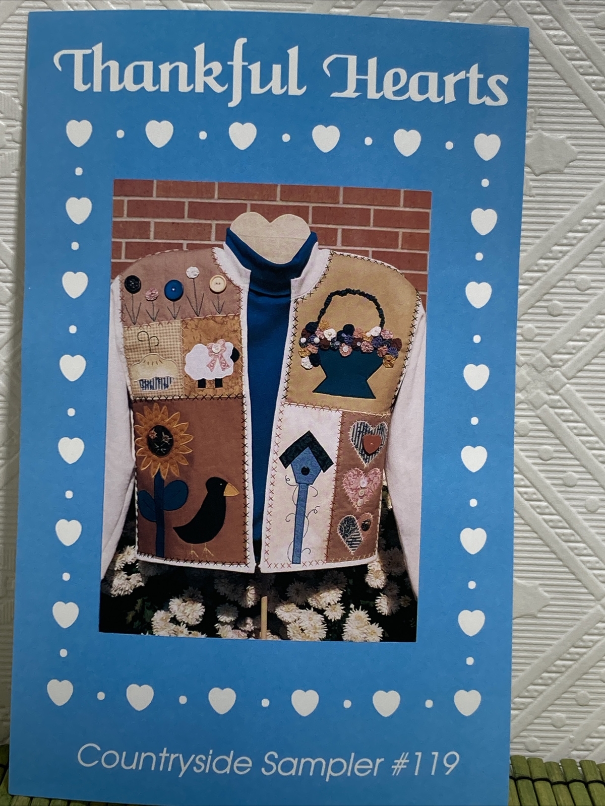 Thankful Hearts Countryside Sampler Machine Appliqued Patterns Using YO YOs