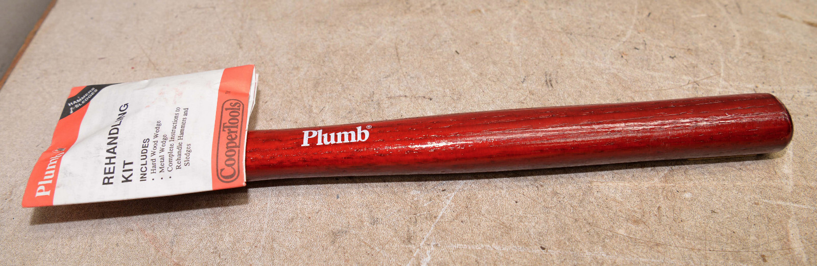 New Old Stock NOS Plumb hammer sledge axe hatchet handle wedge instructions tool