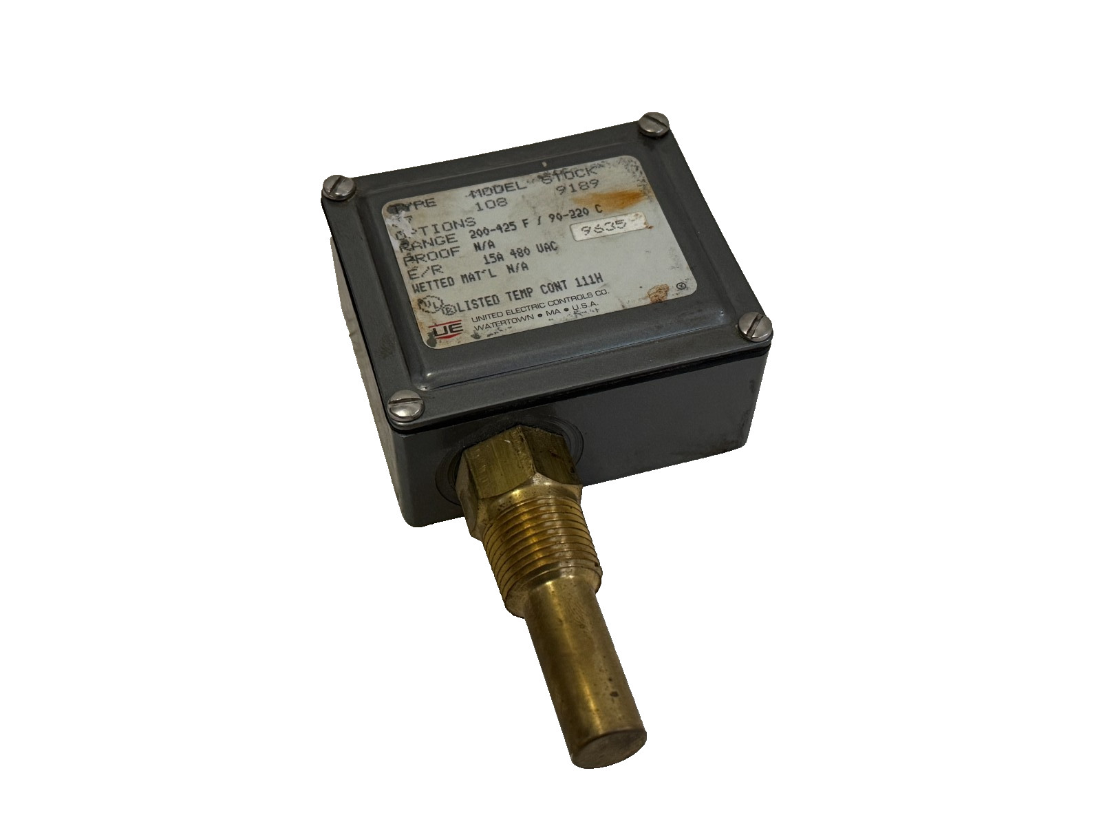 USED United Electric Model 108 Temperature Switch