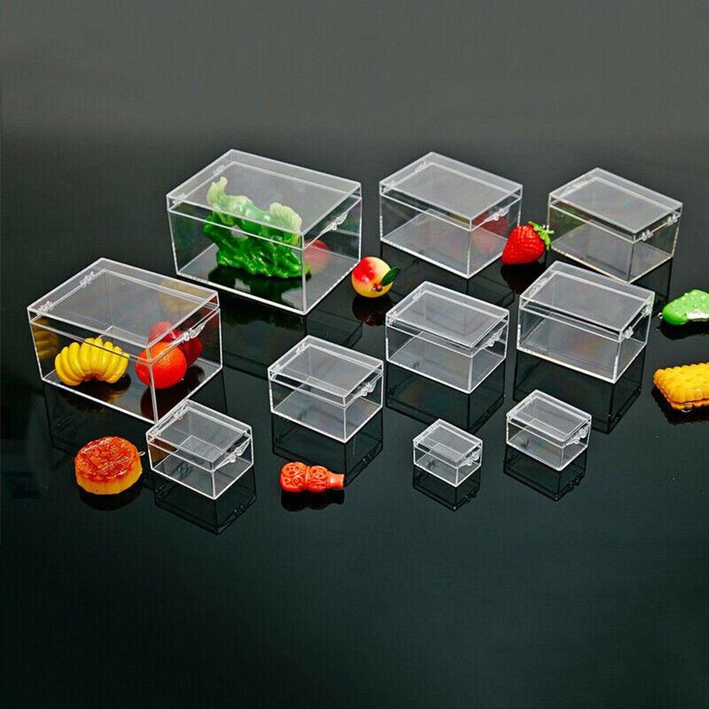 Storage Case Clear Storage Case Clear Various Sizes 1PC Plastic Rectangle