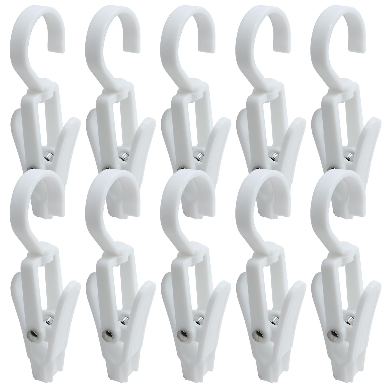 10 Pcs Super Strong Plastic Clothes Pins, Laundry Hook Clips, Boot Hangers fo...