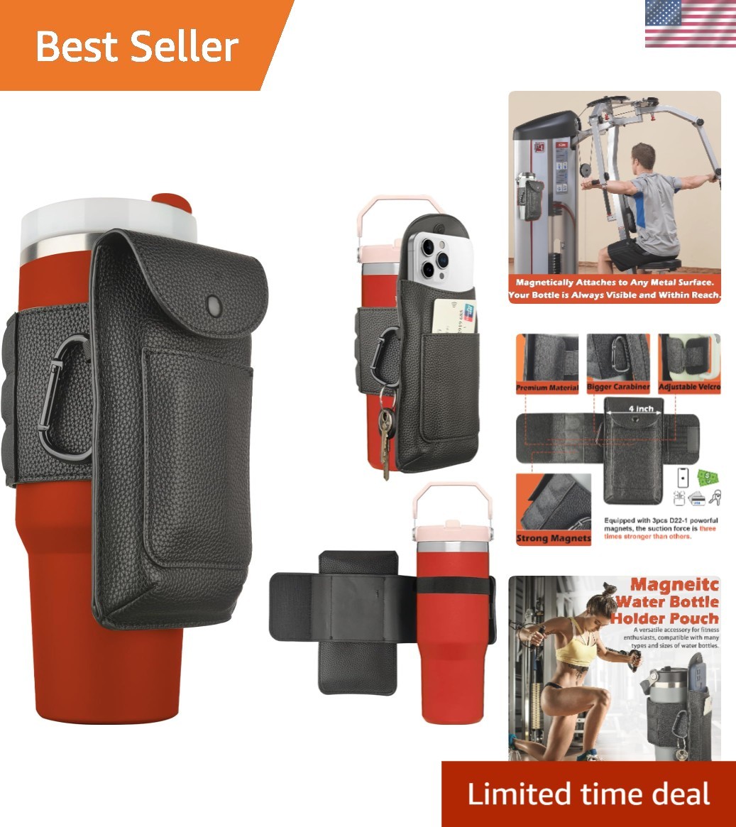 Adjustable Magnetic Gym Pouch - Convenient Phone & Accessory Holder for Fitness