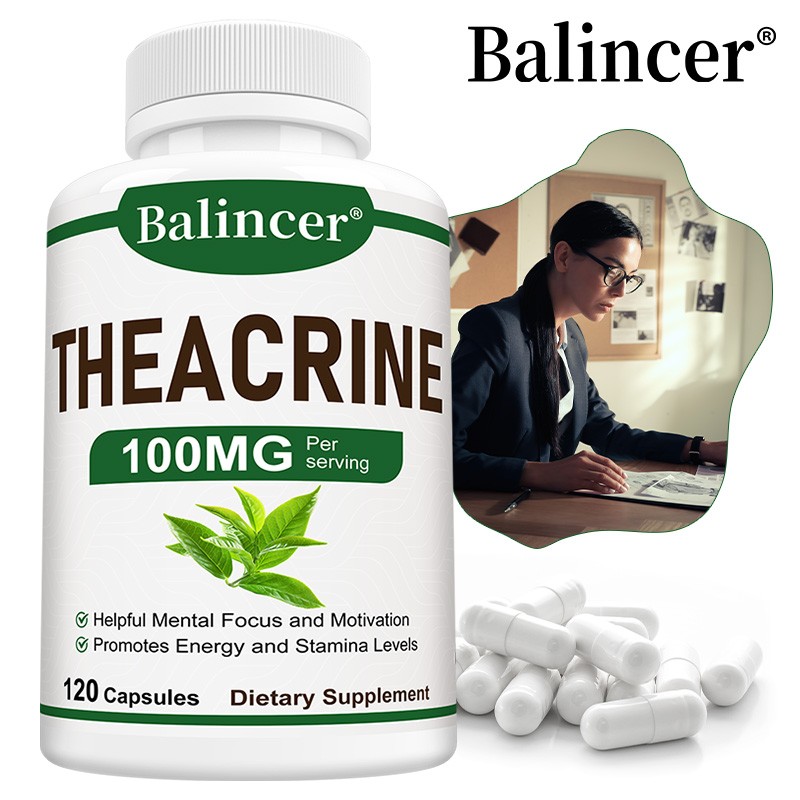 Theacrine 100mg Improve Brain Function Lower Blood Lipids Cholesterol 30-120Caps