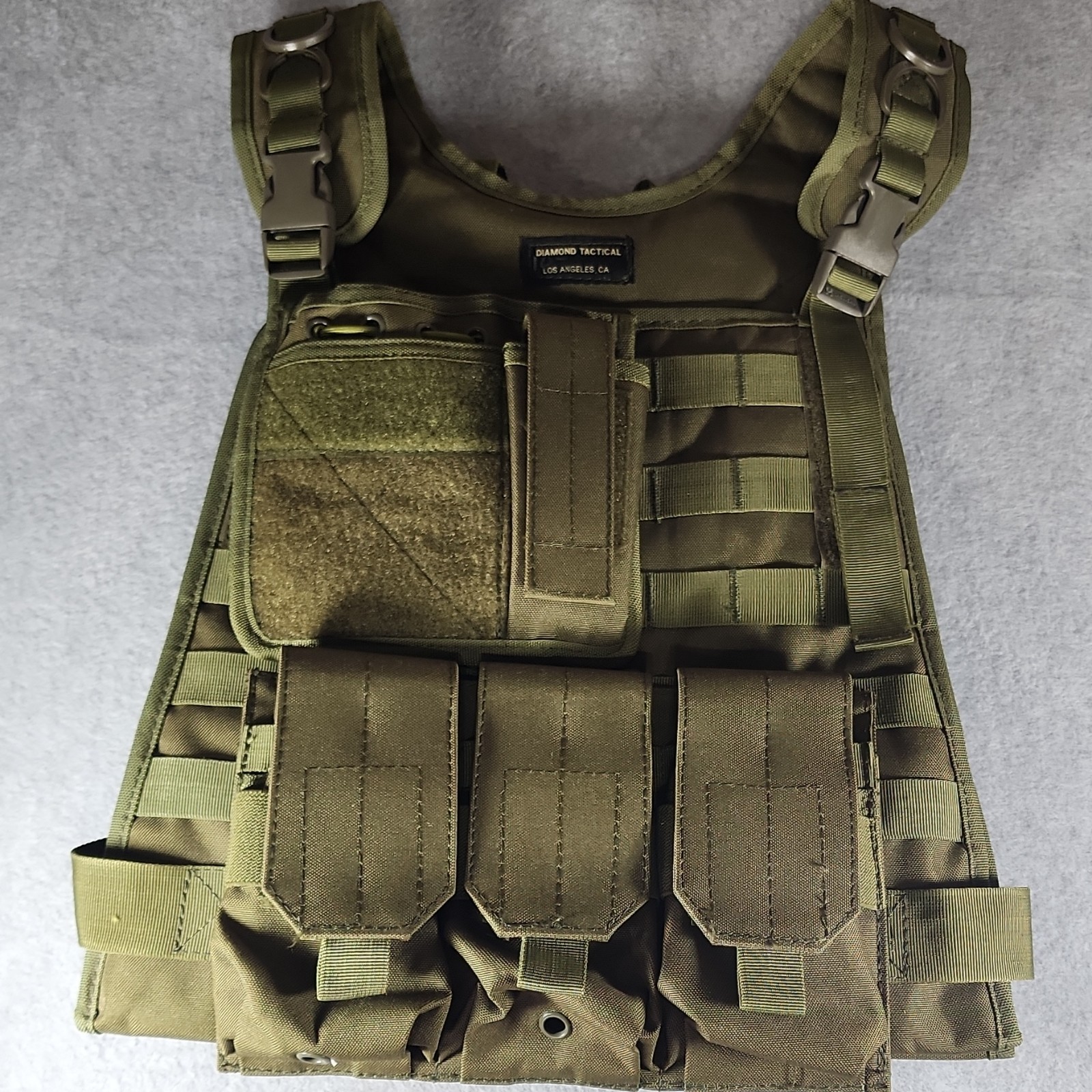 Diamond Tactical MOLLE Compatible Chest Rig Tactical Vest Green One Size