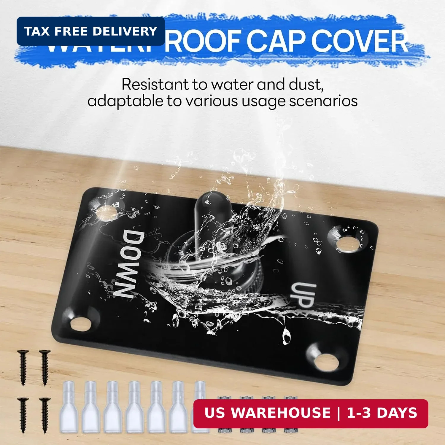 ECO-WORTHY 12V 30A DPDT Waterproof Latching Reverse Polarity Toggle Switch, 4 Pi