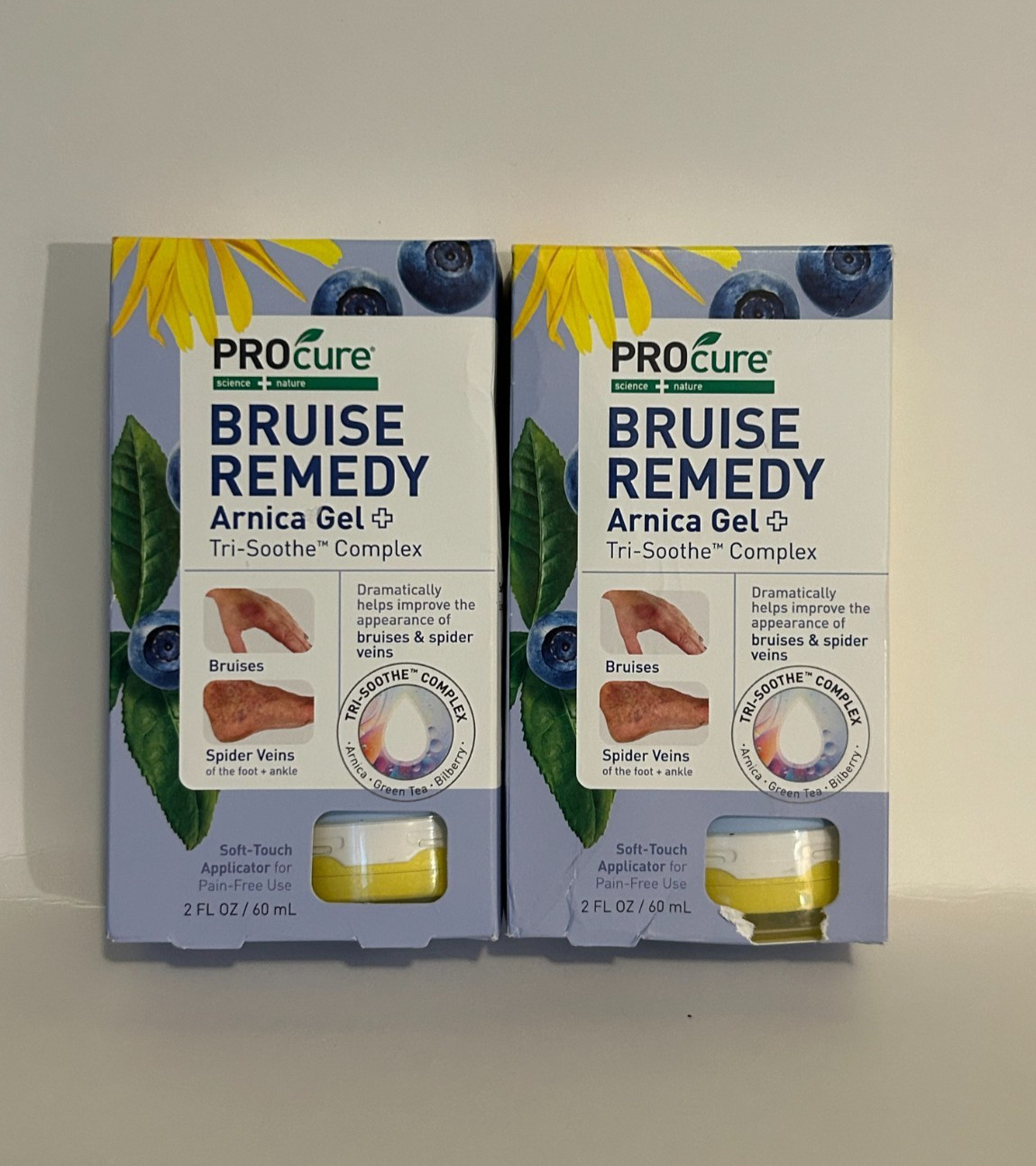 2x Procure Bruise Remedy Arnica Gel 2oz. Soft-Touch Applicator Spider Veins