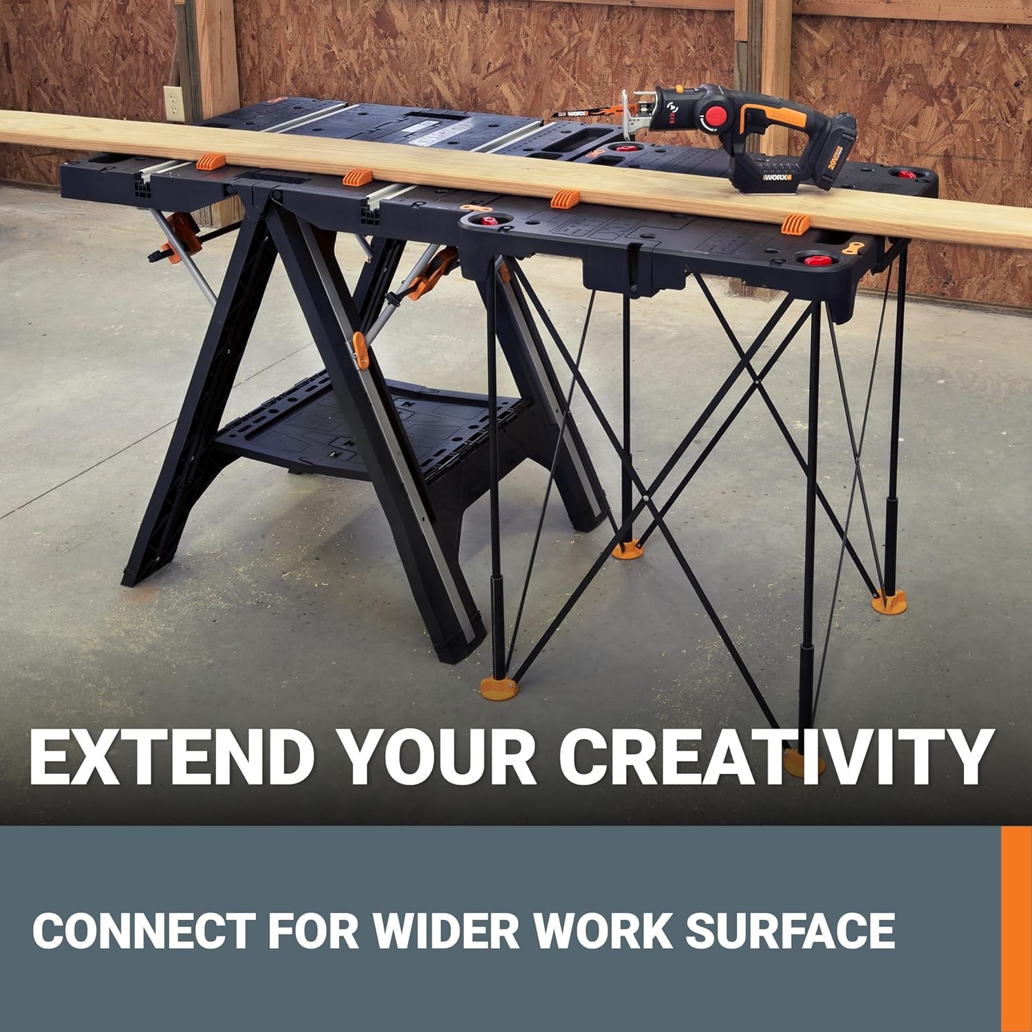Worx WX066 Sidekick Folding Work Table, Portable, NEW