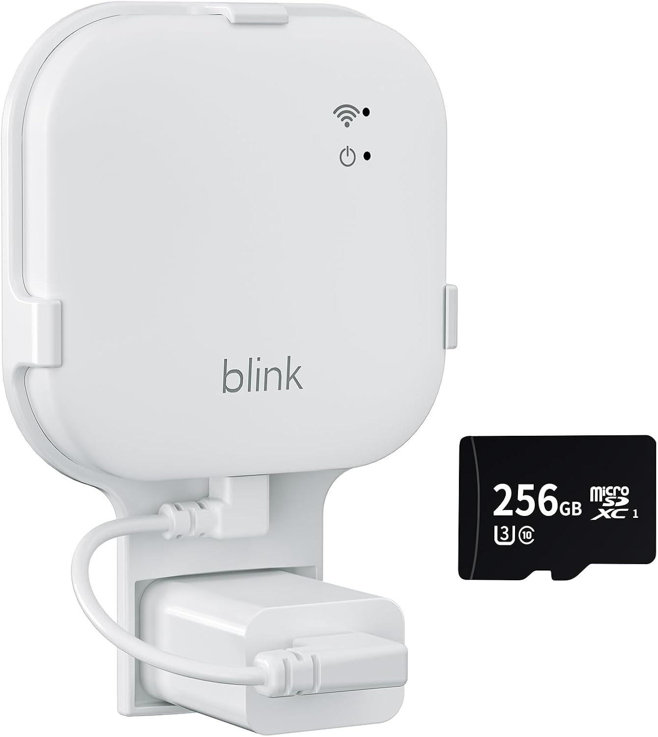 256GB Blink Microsd Card & Outlet Wall Mount for Blink Sync Module XR, Large-Cap
