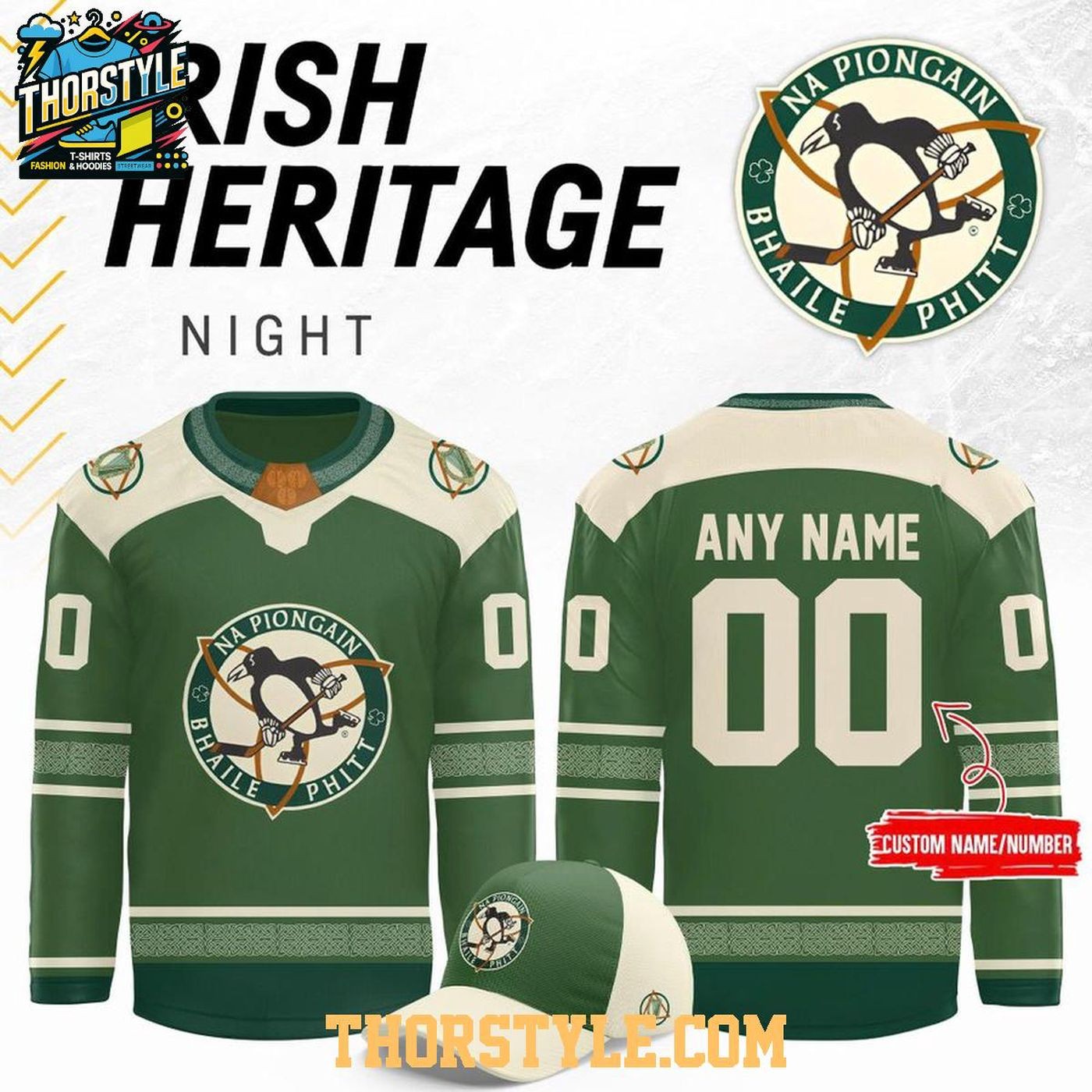 Personalized Pittsburgh Penguins Irish Night 2026 Hockey Shirt Men's Fan Gear
