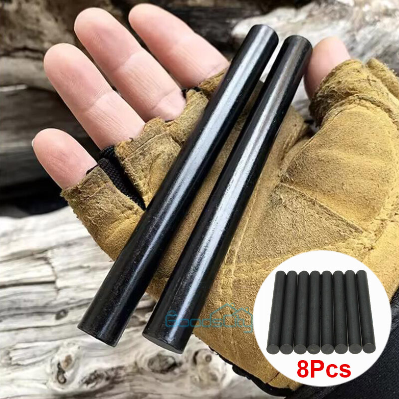 8PCS Outdoor Survival Ferrocerium Flint Fire Starter Magnesium Ferro Rod Camping