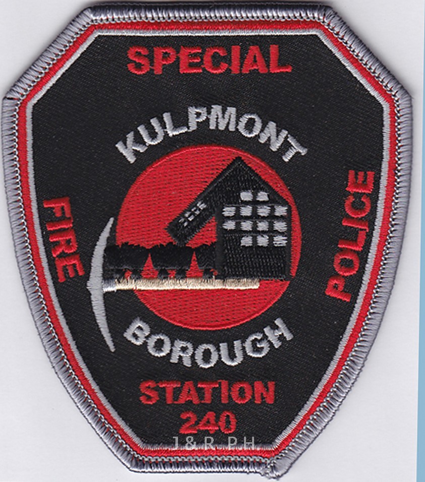 Kulpmont Borough  Station-240, Pennsylvania  (3.5" x 4" size) fire patch