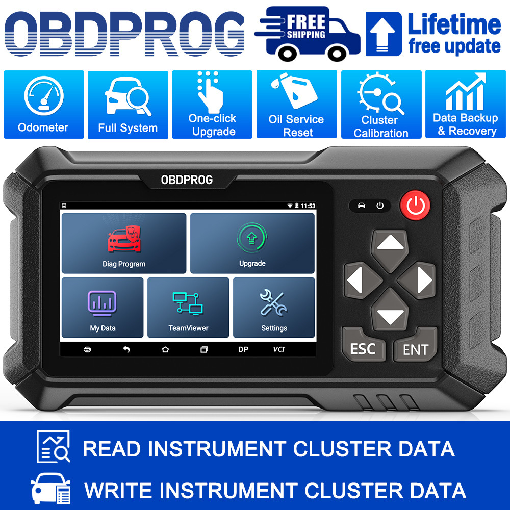 OBDPROG M500 Mileage Odometer Correction Diagnostic Cluster Calibration Tool OIL