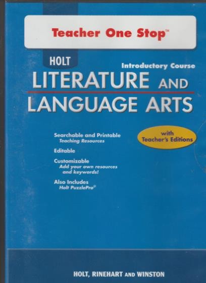 Holt Literature & Language Arts: Introductory Course: Teacher One Stop PC MAC CD