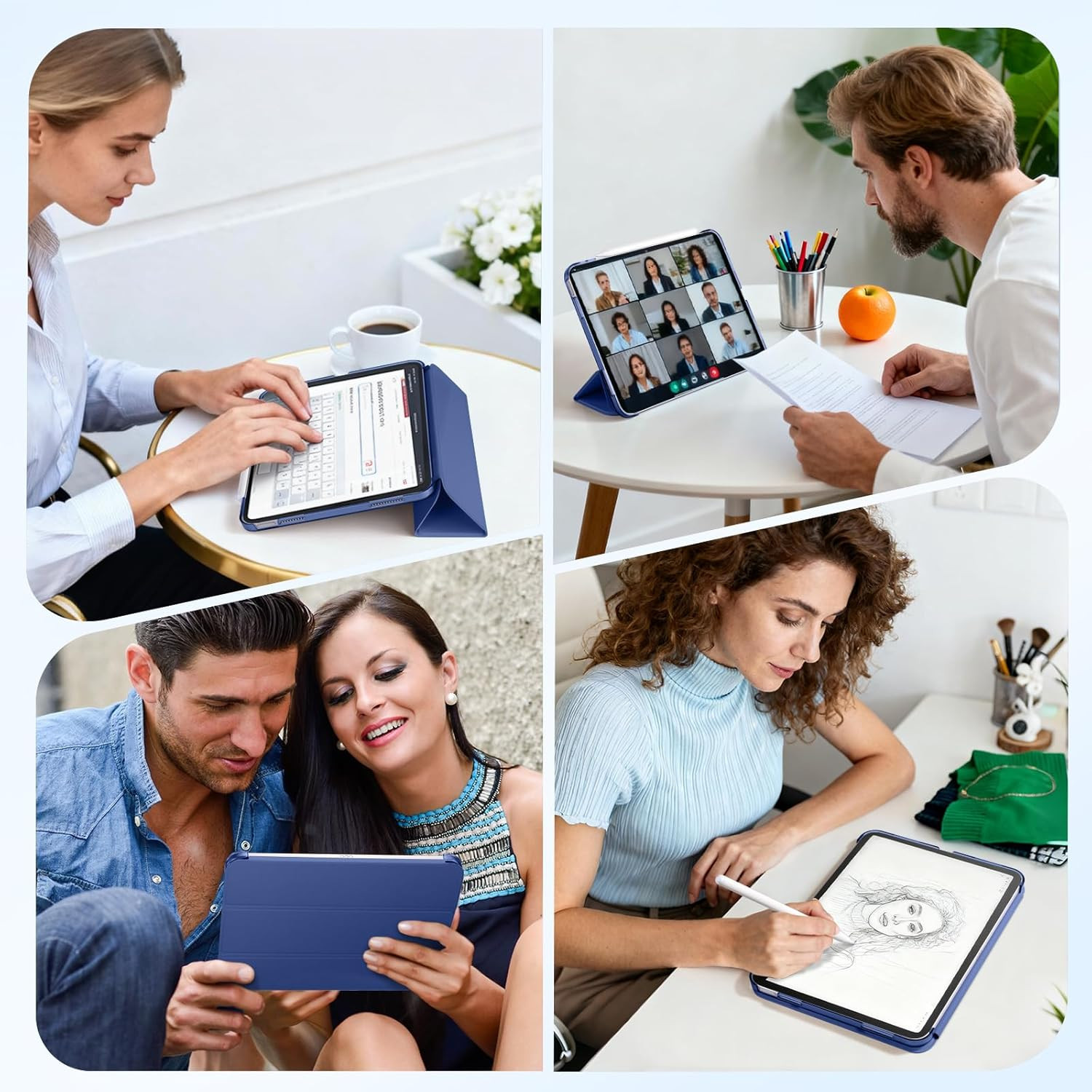 For Ipad (A16) 11Th Generation Case 11 Inch 2025 with Screen Protector, Ipad ...