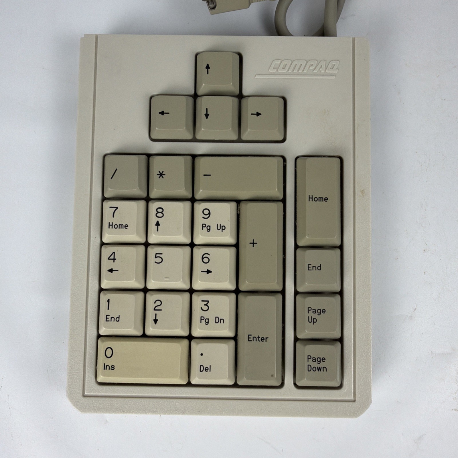 Vintage Compaq 2680NP Numeric Keypad Serial DB9 External Keypad Untested Beige