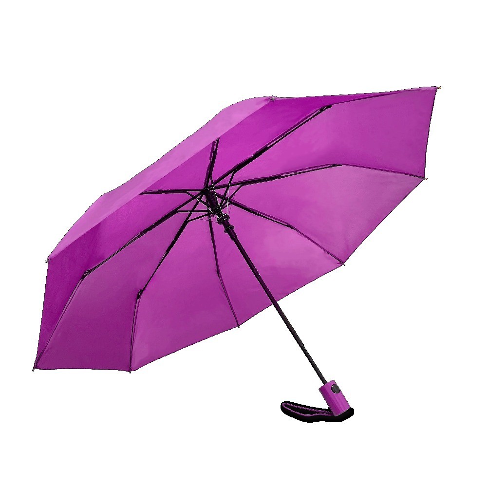 Automatic Super Mini Compact Travel Rain Umbrella Purple