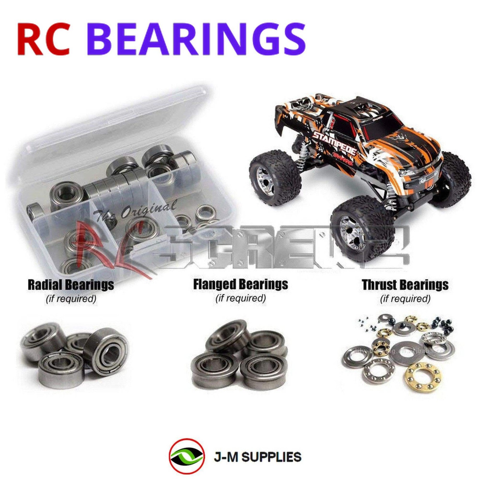 RCScrewZ Metal Shielded Bearings tra118b for Traxxas Stampede 2WD 36054-8 | SET