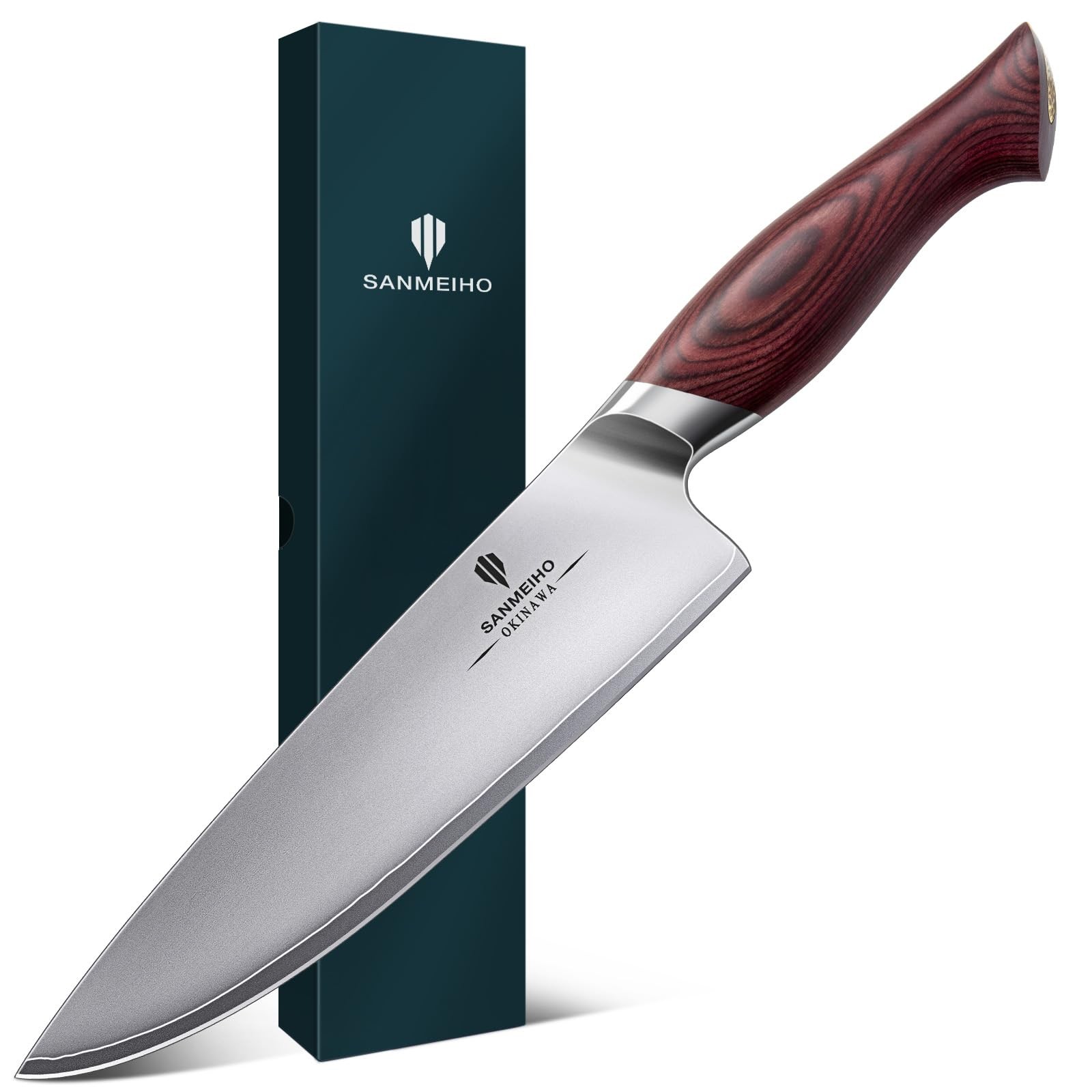 Chef Knife 8 Inch, High Carbon Japanese 10Cr15Mov Stainless Steel Kitchen Pro...