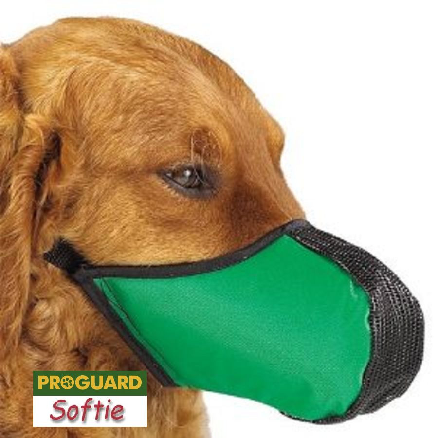 SOFTIE COMFORT DOG MUZZLE ProGuard STRONG Nylon Mesh Quick-Fit,Adjustable,Safer