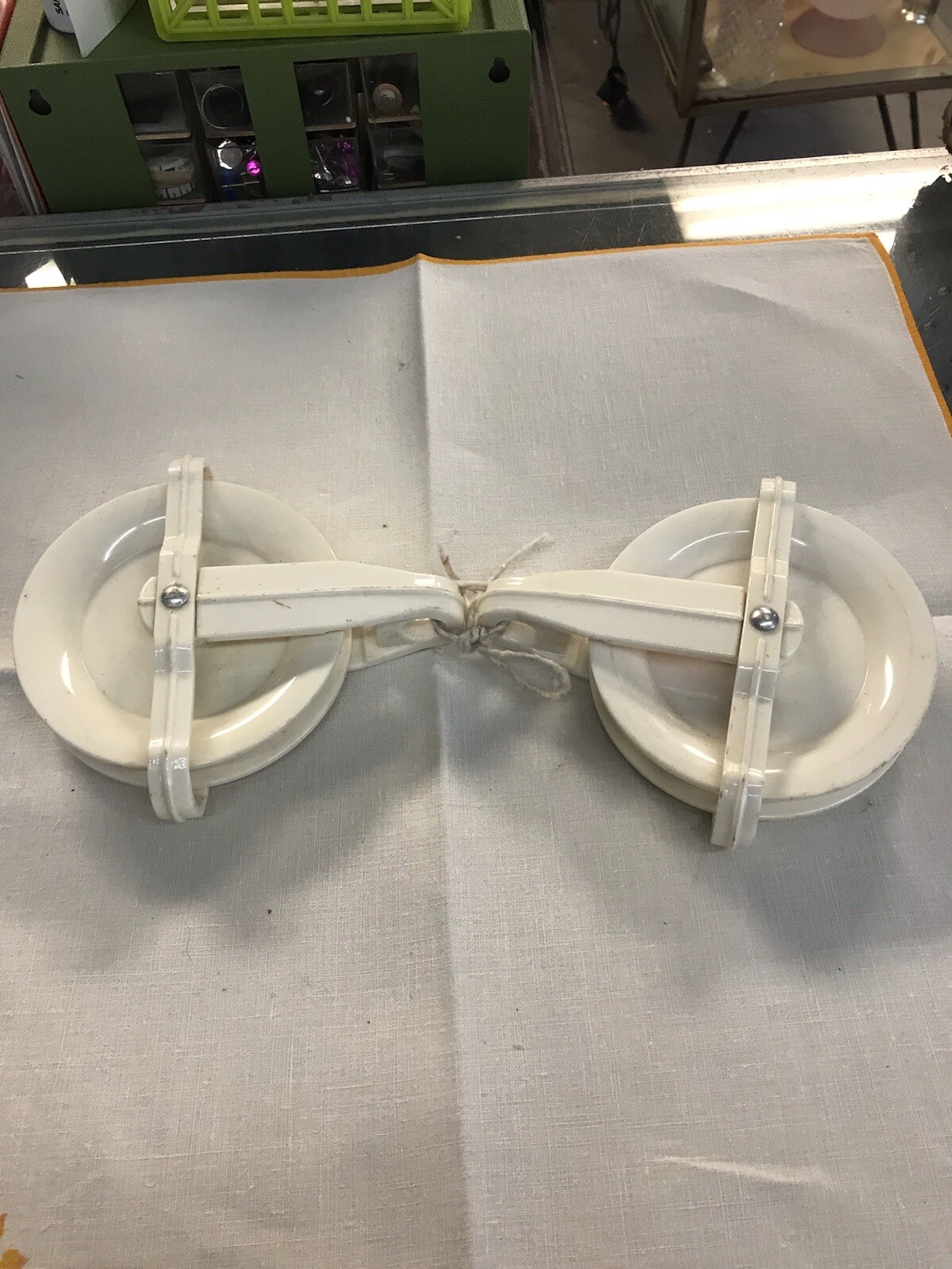 Pair 4” High Grade Plastic Clothesline Pulleys Weather Resistant Utility Line