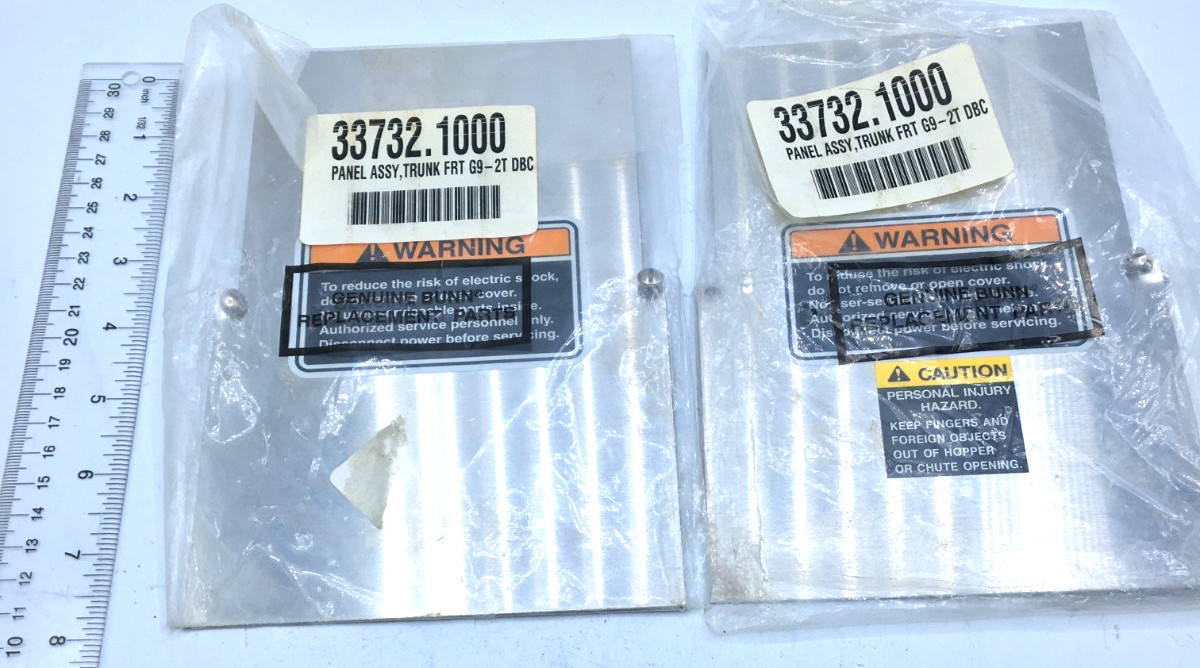 Bunn Lot of 2 Panel Assembly Trunk Frt G9-2T DBC 33732.1000 New