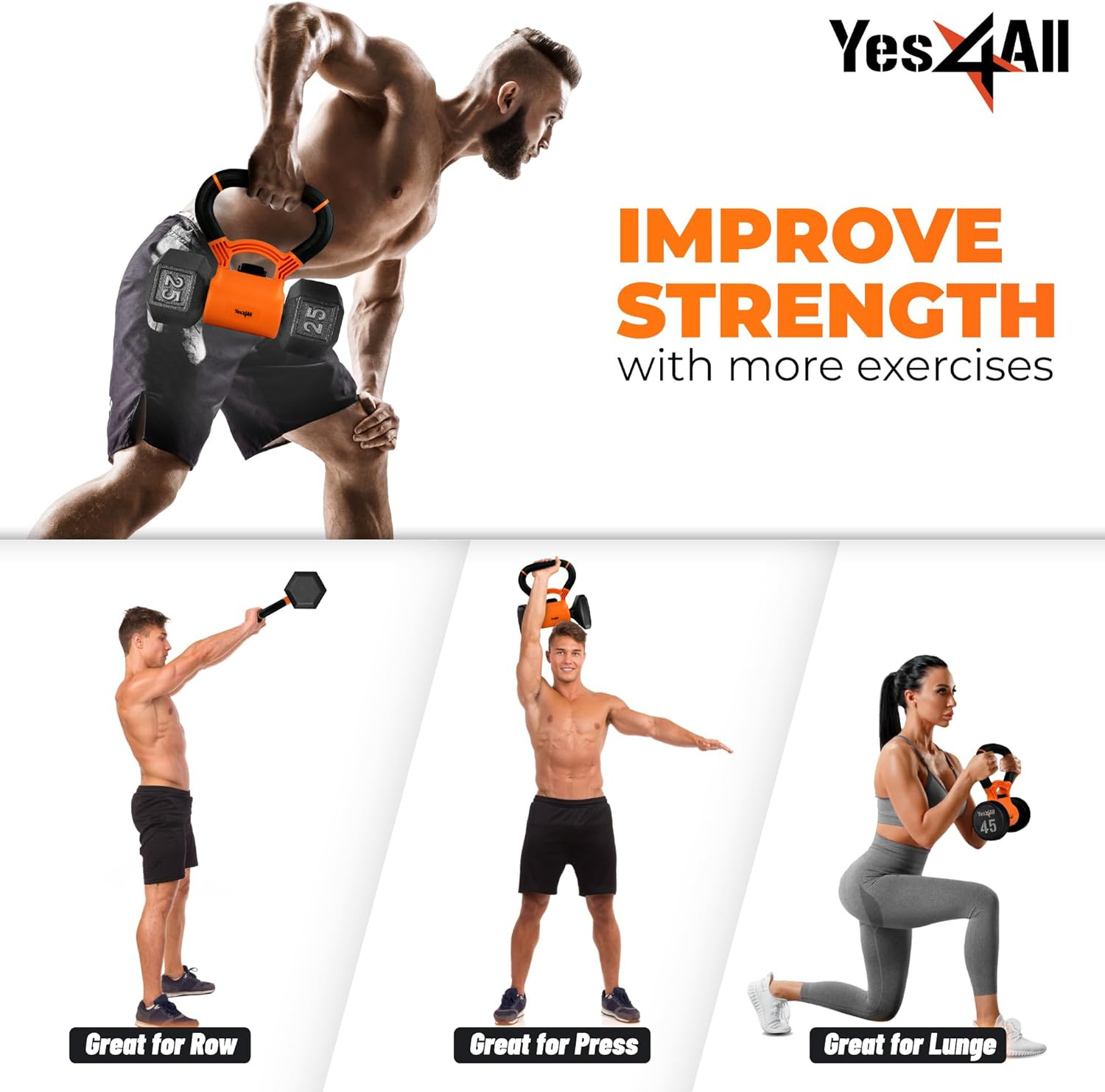 Kettlebells Grip, Dumbbell Grip Handle, Convert Dumbbells into Kettlebell for Ho