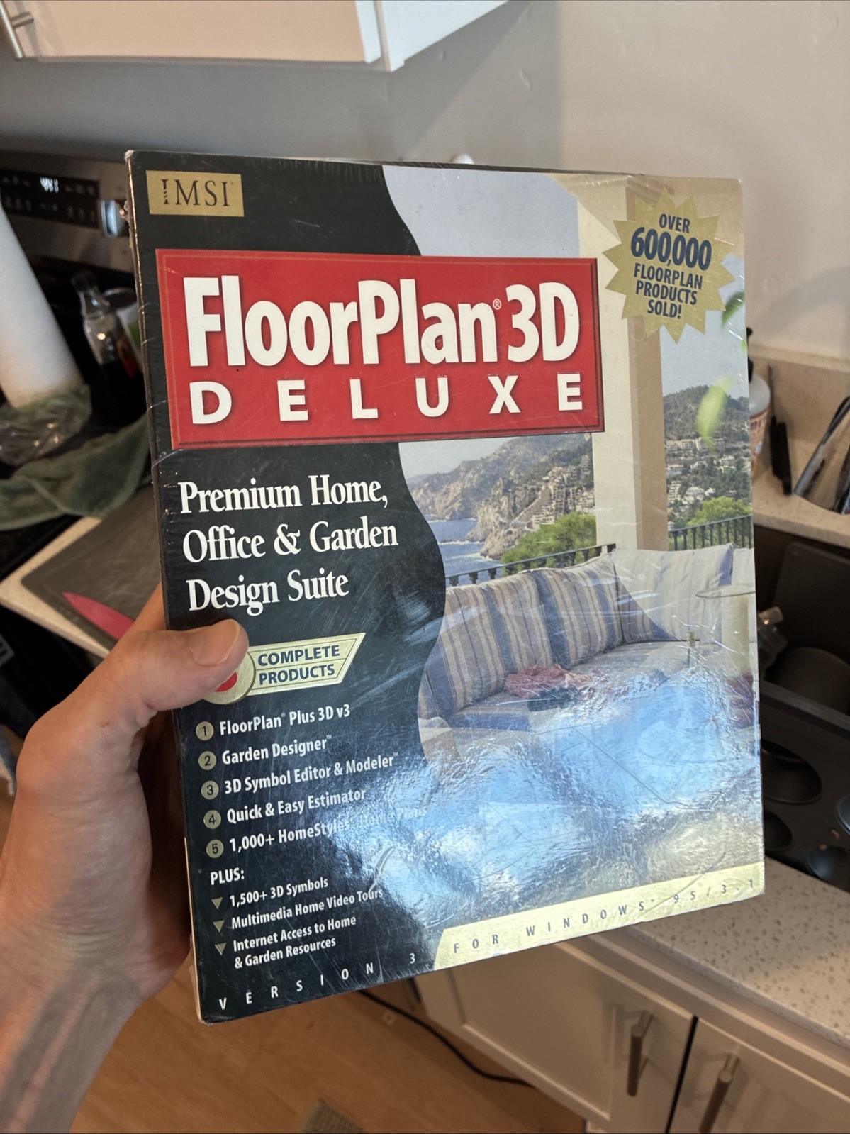 IMSI 1997 Floor Plan 3D Deluxe Home Office & Garden SEALED Version 3