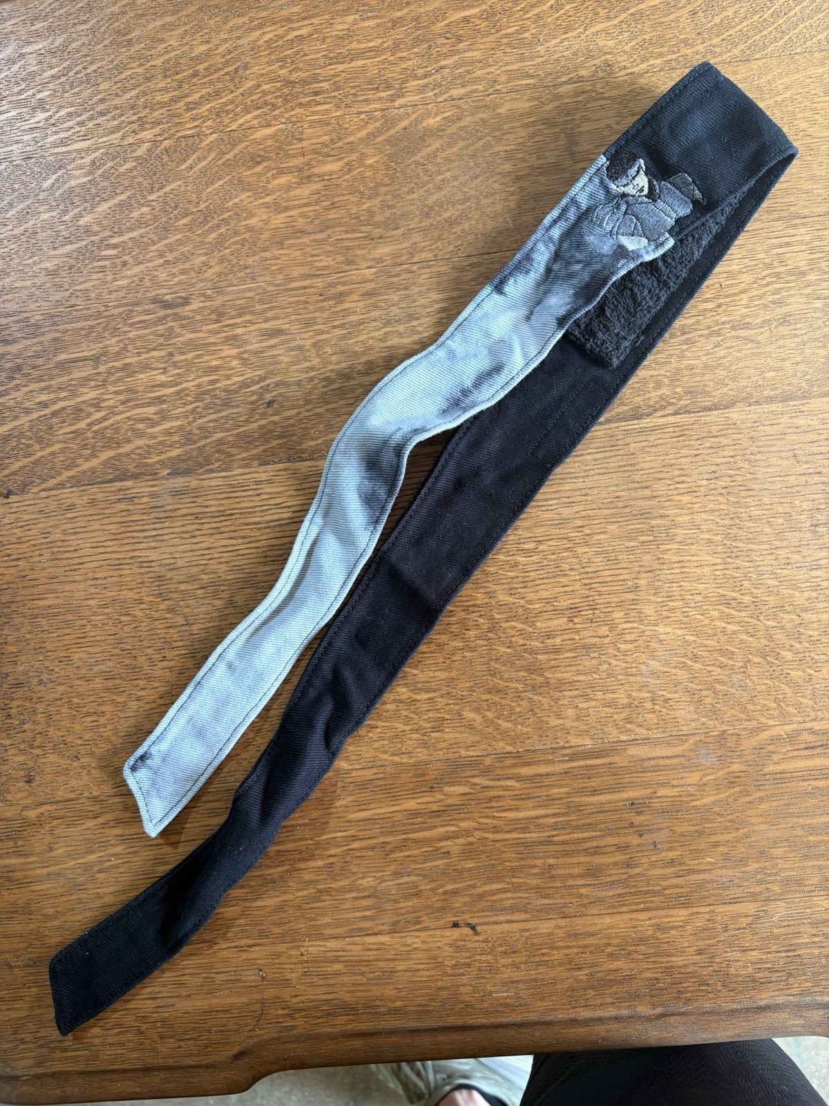 Evil Gerbil Paintball Black and Grey Split Tie-Dye Headband New