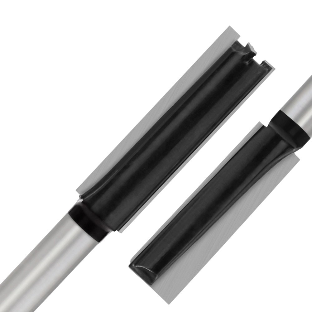 Wood Router Bit 12 7mm Shank with Two Blades for Smooth Bottom Cutting