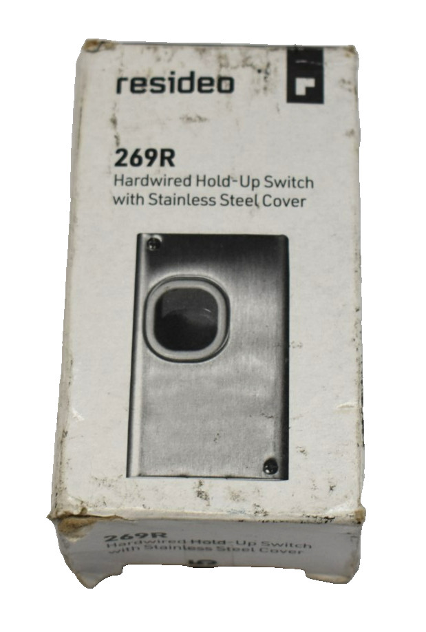 Honeywell Resideo 269R Hardwired Hold Up Switch with Stainless Steel Cover