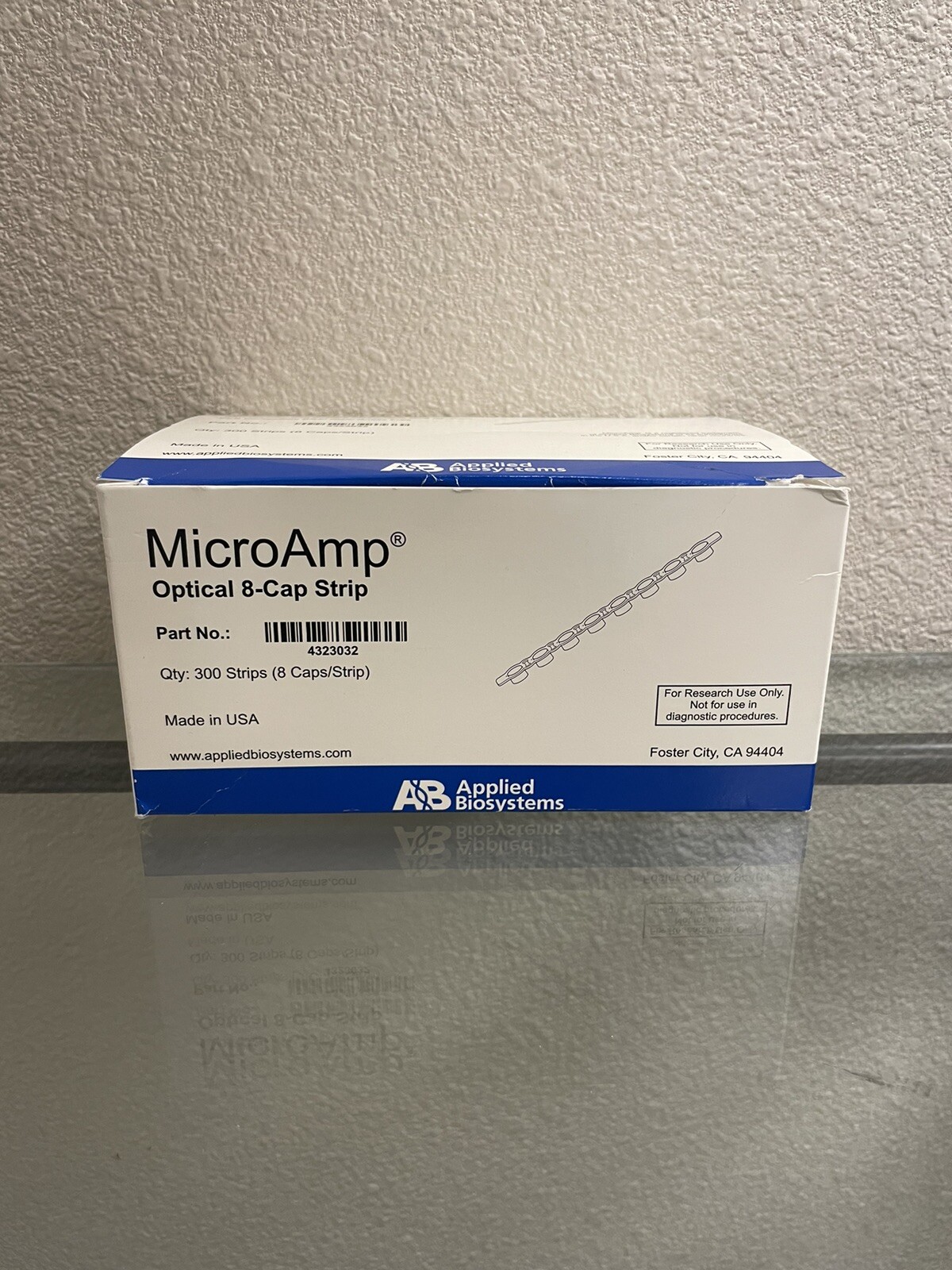 Applied Biosystems MicroAmp Optical 8-Cap Strip, 4323032, Approx. 500, 2 Boxes
