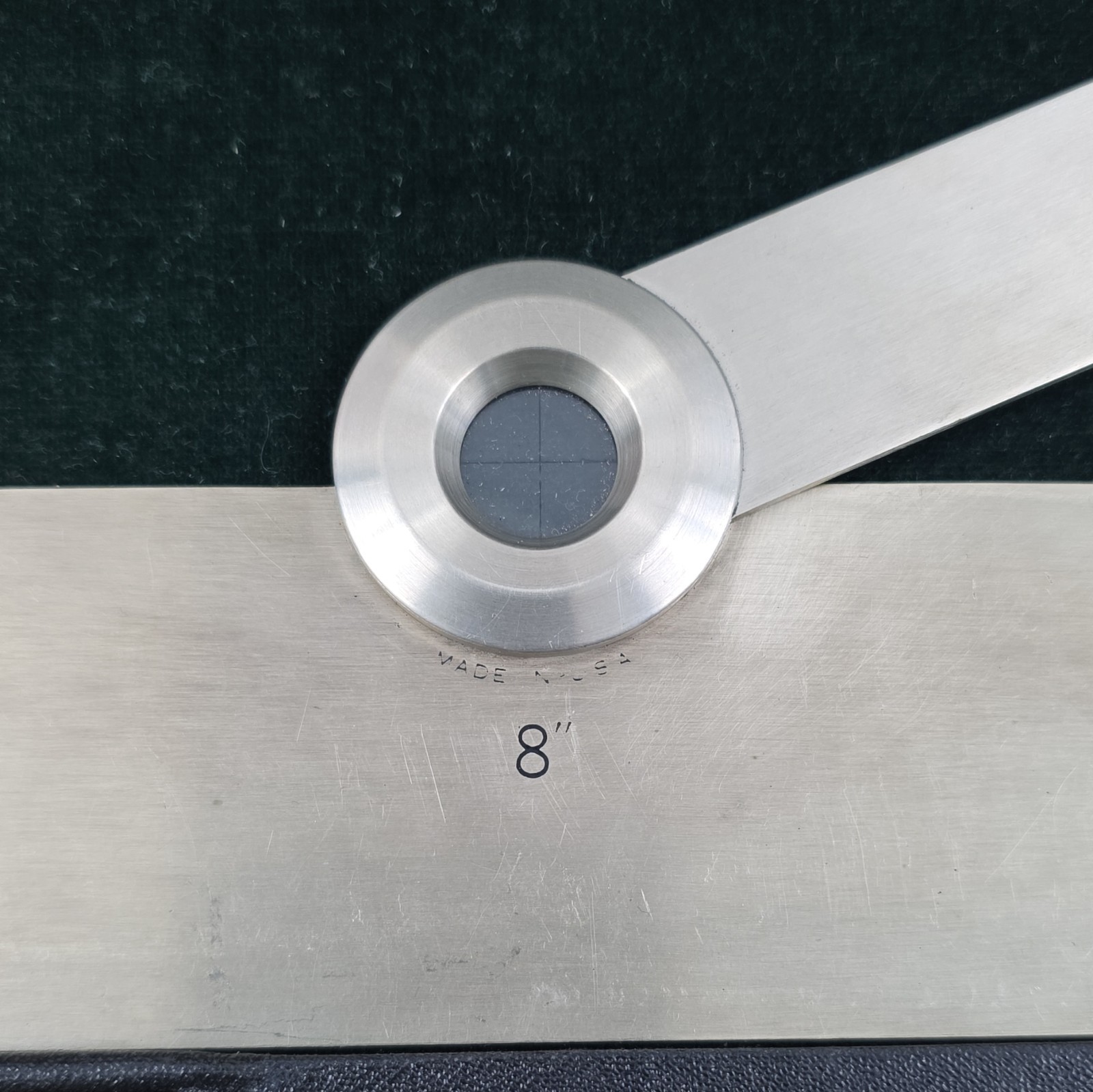 8in Bevel Protractor Semi-Circular Head Angle Gauge, 0-360 Degrees